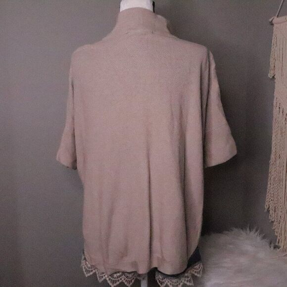 WHBM | Zip Up Batwing Sweater Pullover Small - Picture 5 of 8